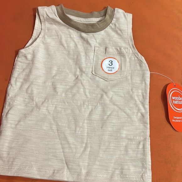 Size 2T 2 short sleeve button down, swimming trunk, sleeveless tank. - Picture 6 of 6